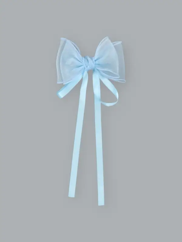 Бант для волос на заколке с лентами, голубой, Холодное сердце