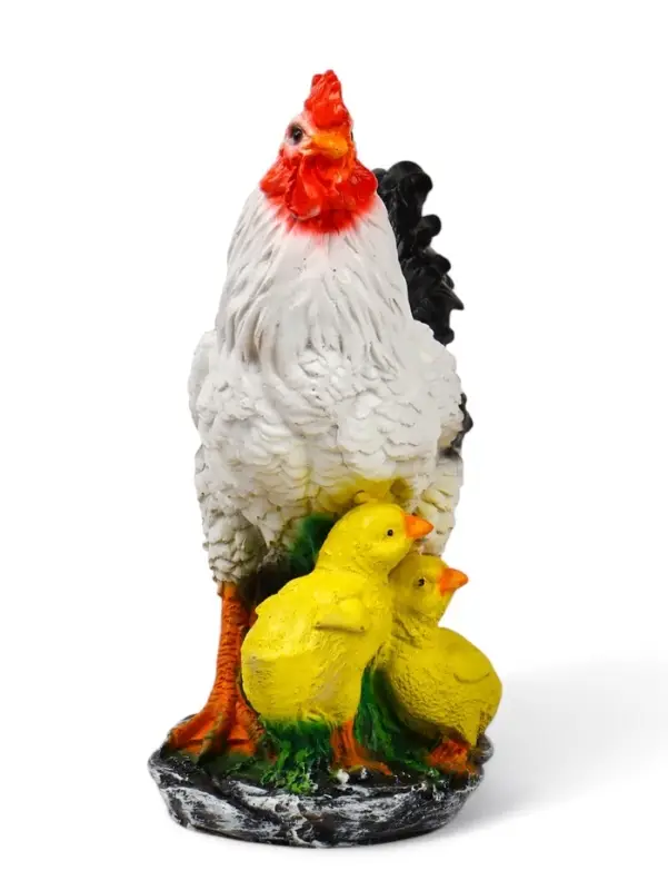 Садовая фигура из полистоуна &laquo;Курица с цыплятами&raquo;, 33&times;17&times;25 см