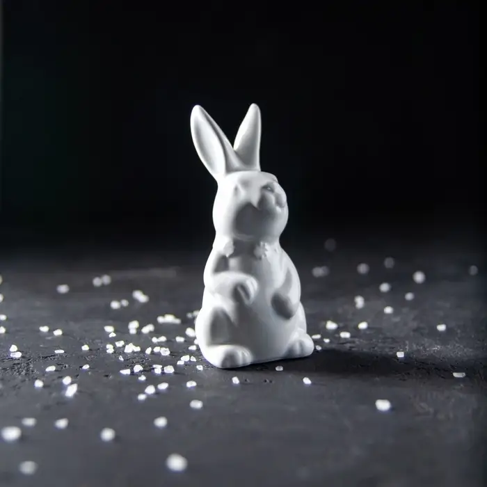 Набор для специй Доляна &laquo;Зайка&raquo;, солонка 50 мл, перечница 50 мл, доломит, белый