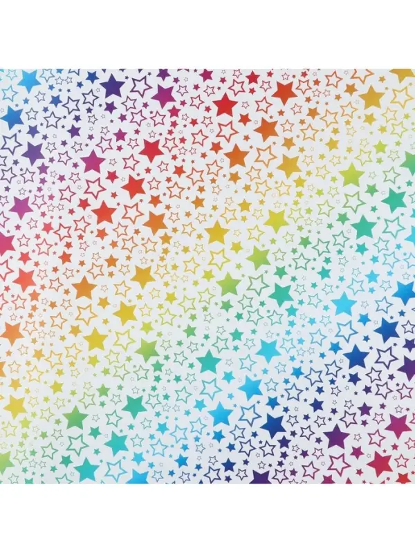 Бумага упаковочная глянцевая &laquo;Радужные звезды&raquo;, 70 х 100 см