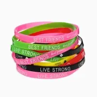 Силиконовый браслет &laquo;Андеграунд&raquo;, набор 10 шт. цвет МИКС