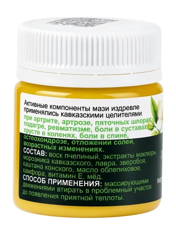 Крем-мазь для суставов &laquo;Природа кавказского долголетия&raquo;, пластик, 40 мл