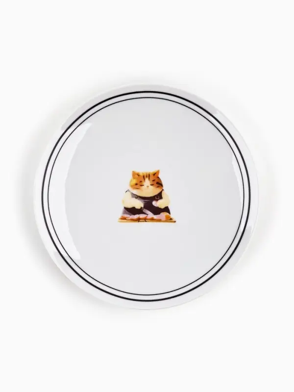Тарелка плоская керамическая &laquo;Котик&raquo;, d=20 см