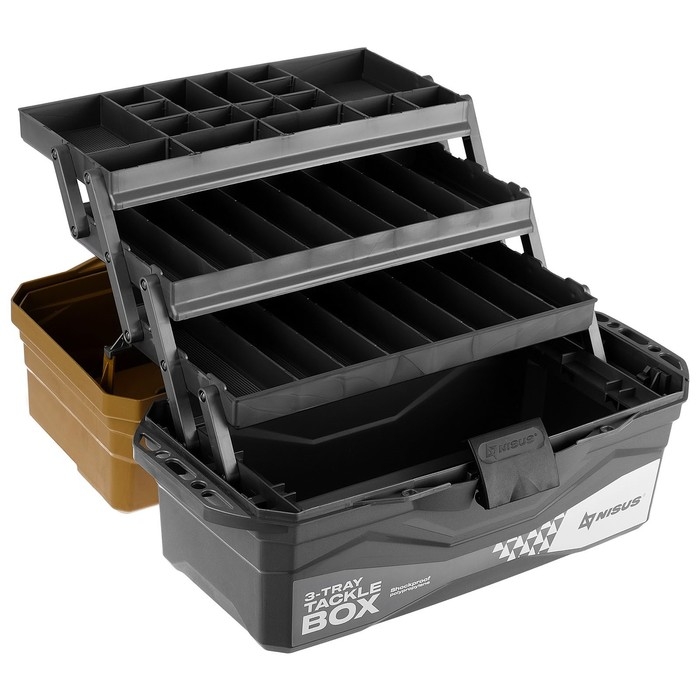 Ящик рыболовный Tackle Box трёхполочный NISUS, золотой Ящик рыболовный Tackle Box трёхполочный NISUS, золотой