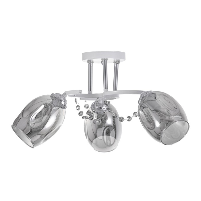 Люстра Люстра "Айлин" 3х60вт Е14 Белый,хром 55х55х20см