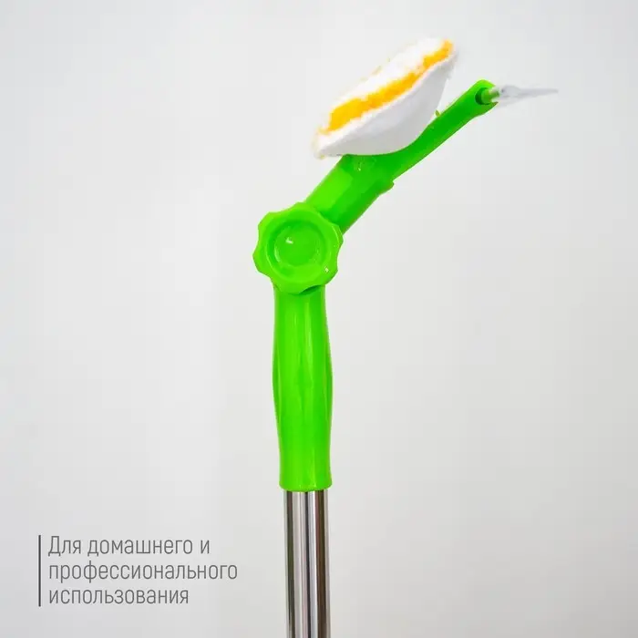 Окномойка с телескопической стальной ручкой и сгоном Доляна, 25×64(93) см, микрофибра Окномойка с телескопической стальной ручкой и сгоном Доляна, 25×64(93) см, микрофибра