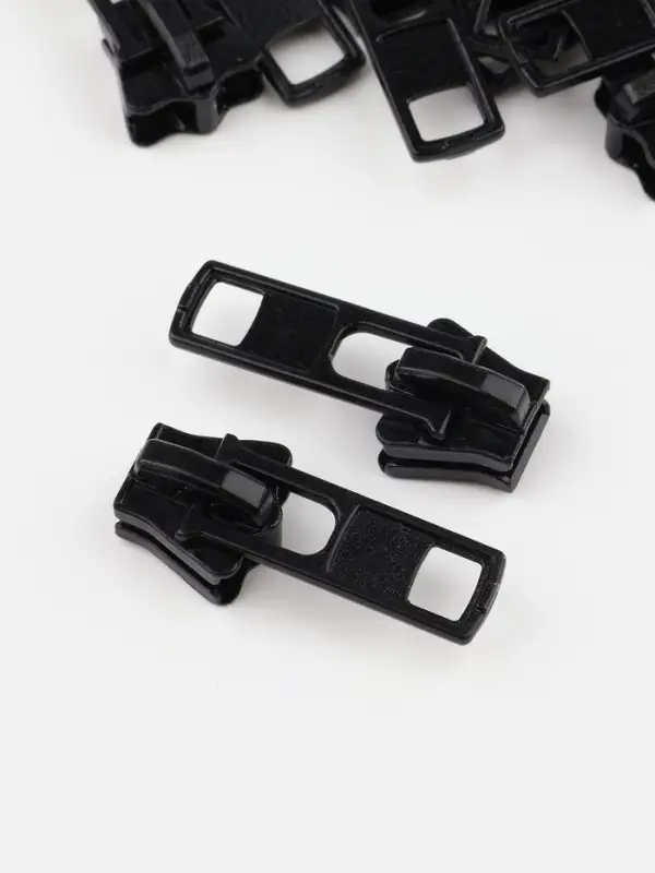 Бегунок для молнии &laquo;Трактор&raquo;, №8, набор 10 шт., чёрный