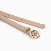 Ремень женский, 2.8&times;105 см, 1 прокол, золотистая пряжка, бежевый