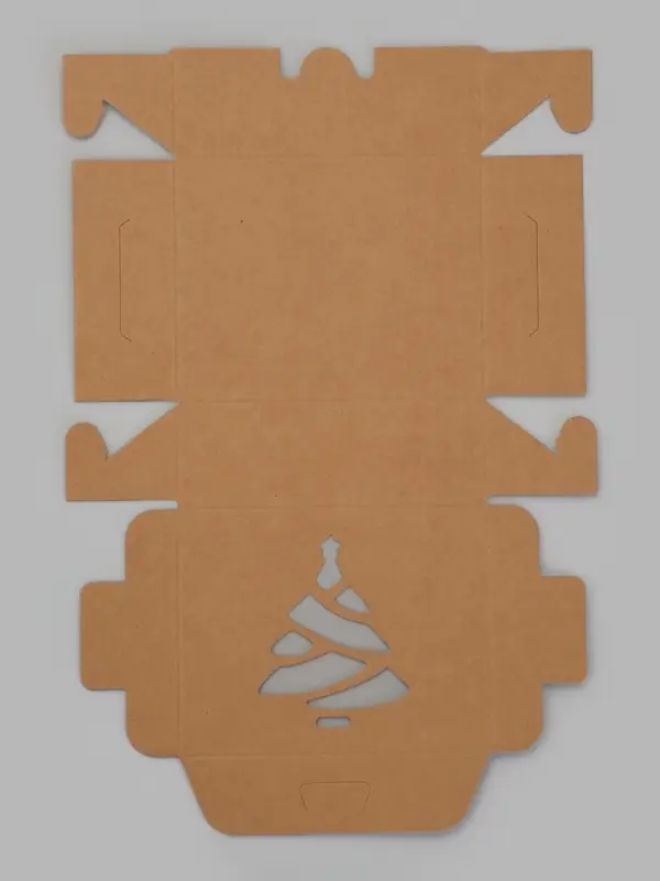 Коробка складная Елочка крафт 10 х 8 х 3,5 см (фас 20шт)