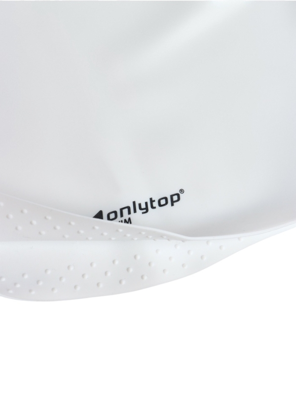 Шапочка для плавания силиконовая для длинных волос, цвет белый