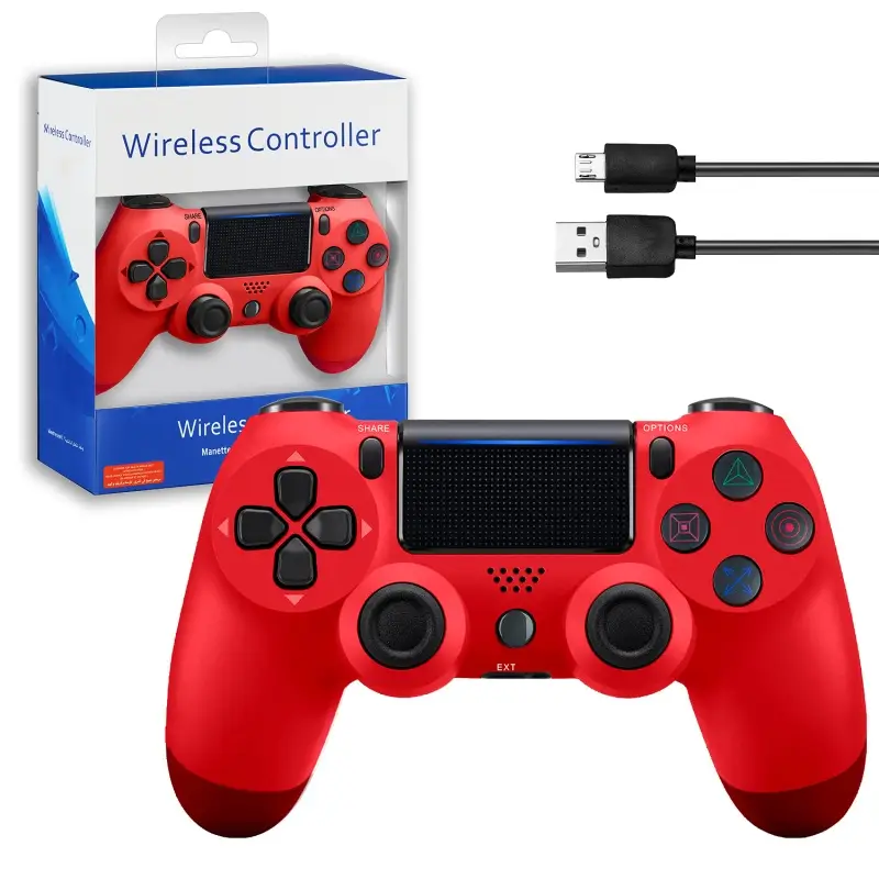 Джойстик беспроводной для консоли красный (no logo)