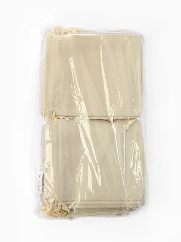 Набор мешочков бархатных 50 шт., 10&times;12 см, бежевый