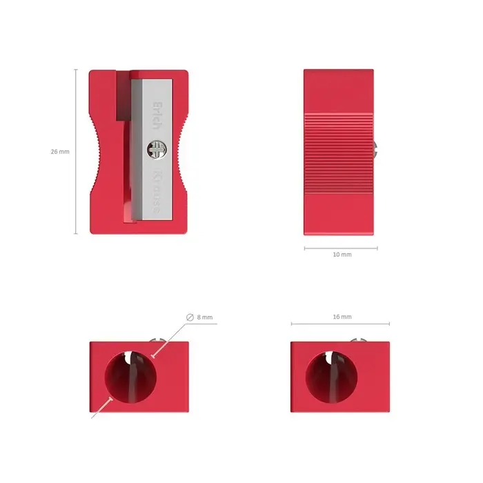 Точилка ErichKrause Unity, 1 отверстие диаметром 8 мм, МИКС Точилка ErichKrause Unity, 1 отверстие диаметром 8 мм, МИКС