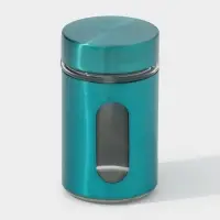 Ёмкость для специй &laquo;Стиль&raquo;, 100 мл, 4.5&times;8 см, стекло, бирюзовая