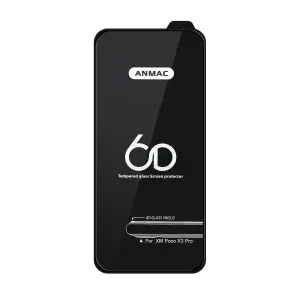 Защитное стекло для Xiaomi Poco X3 Pro Anmac 6D Black без упаковки Арт. 1137291 (10 шт./уп.)