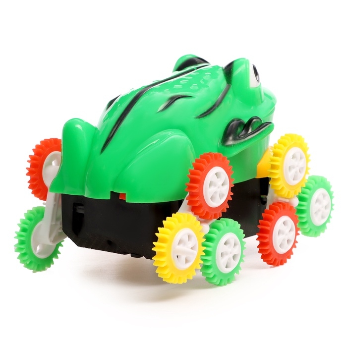 Машинка-перевёртыш «Лягушка», работает от батареек, цвет зеленый