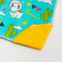 Нагрудник-бандана непромокаемый &laquo;ТРЕНД. Лама&raquo; на кнопке