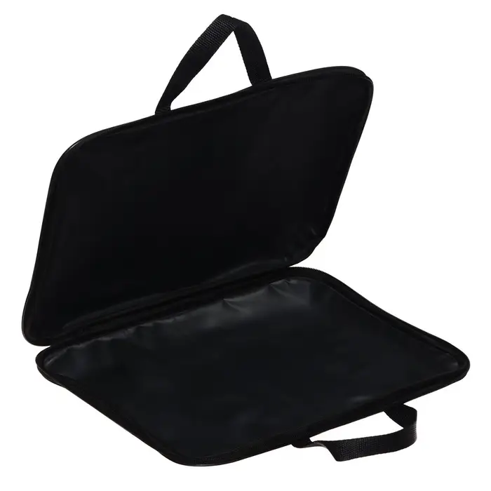 Папка с ручками текстильная А4, 350&times;270&times;20 мм, Calligrata &laquo;Офис&raquo;, нейлон 600D, двуцветный кант, чёрная