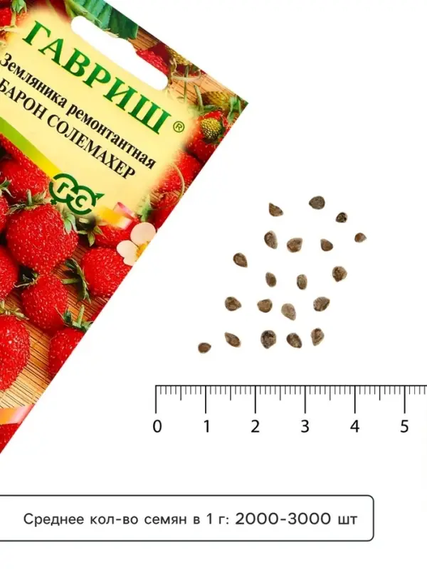 Семена Земляника &laquo;Барон солемахер&raquo;, 0.03 г, ремонтантная, &laquo;Гавриш&raquo;