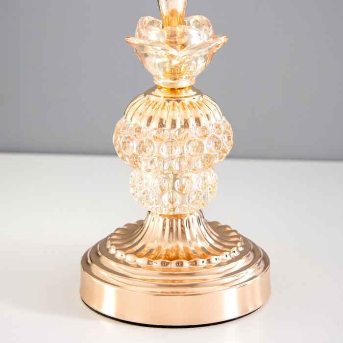 Лампа настольная с подсветкой Лампа настольная с подсветкой "Лаура" 1x60Вт E27 золото 25х25х41 см RISALUX