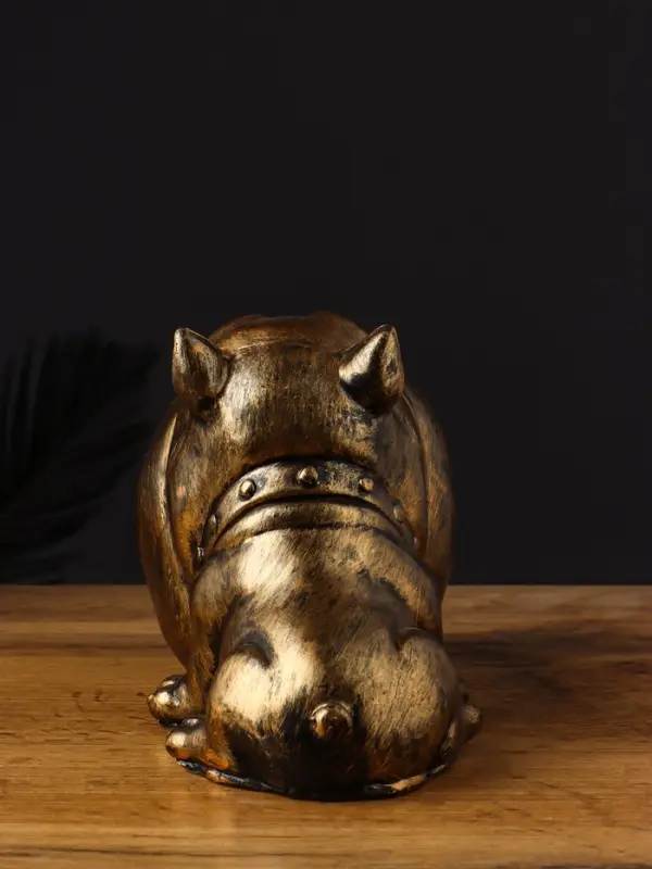 Подставка для мелочей "Бульдог" 15х20х11 см, золото