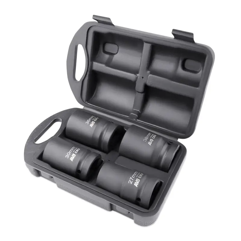 Набор головок для механического гайковерта 1"DR (27-38мм) (4 предмета) AVS NGL01-4I