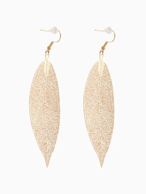 Серьги металл &laquo;Лист липы&raquo;, цвет золото