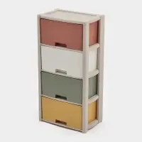 Комод 4-х секционный &laquo;Колорит&raquo;, пластик, 47.5&times;30&times;94 см, МИКС