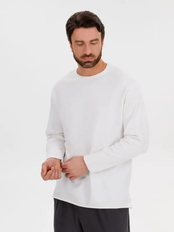 Лонгслив унисекс Siluetti Fuori, молочно-белый, размер L/XL