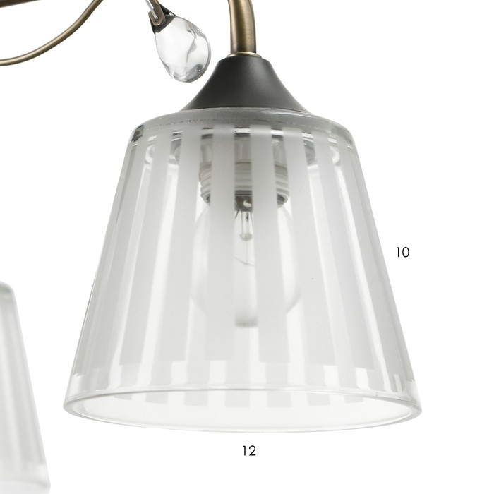 Люстра Люстра "Шарлин" 3хЕ27 40Вт черный-латунь 49х49х29 см BayerLux