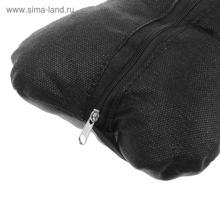 Подушка автомобильная косточка, на подголовник, экокожа, чёрный, 16х24 см Подушка автомобильная косточка, на подголовник, экокожа, чёрный, 16х24 см