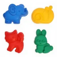 Набор игрушек для песочницы: ведёрко, 4 формочки для песка, грабли, лопатка, МИКС