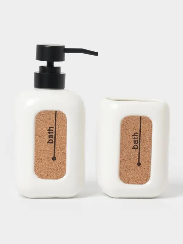 Аксессуары для ванной SAVANNA &laquo;Лофт&raquo;, 2 предмета, дозатор для мыла, стакан