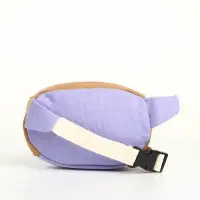 Сумка детская поясная на молнии, наружный карман, сиреневая, бежевая