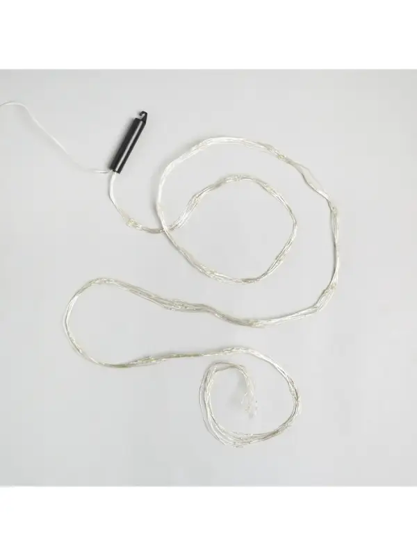 Гирлянда &laquo;Конский хвост&raquo; 8 нитей по 2 м, IP20, серебристая нить, 160 LED, свечение тёплое белое, USB