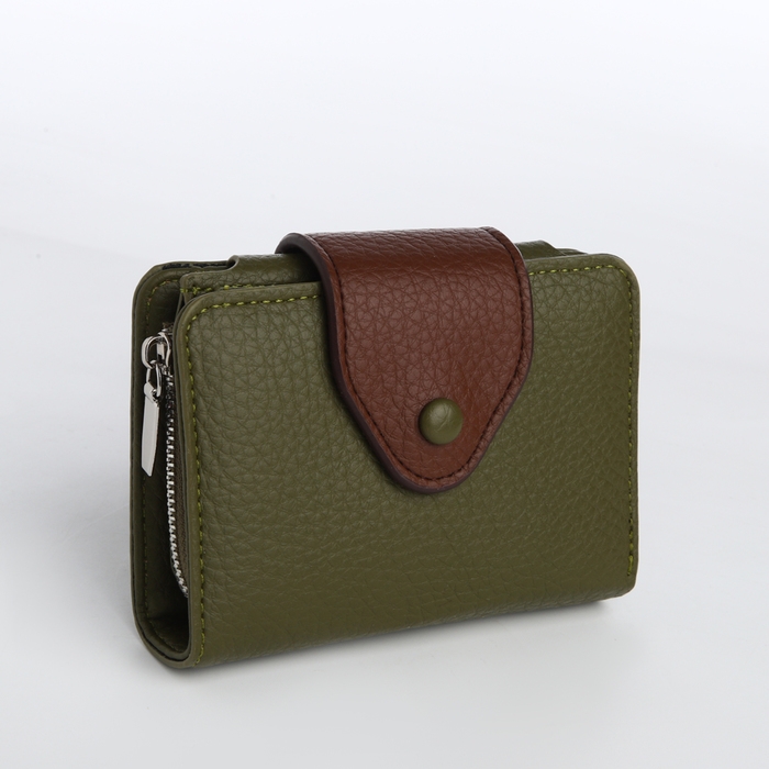 Кошелёк женский на магните, цвет зелёный Кошелёк женский на магните, цвет зелёный