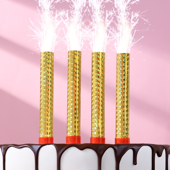 Свеча фонтан, 4 шт, 10 см, 30 сек Свеча фонтан, 4 шт, 10 см, 30 сек