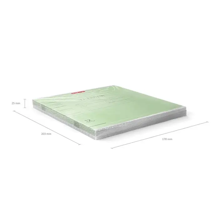 Тетрадь 12 листов в узкую линейку, ErichKrause «Классика Visio», обложка мелованный картон, зелёная Тетрадь 12 листов в узкую линейку, ErichKrause «Классика Visio», обложка мелованный картон, зелёная