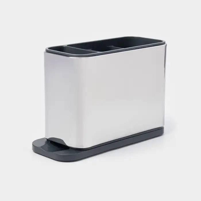 Подставка для столовых приборов Magistro &laquo;Металлик&raquo;, 4 отделения, по верху 18&times;8.3&times;13.7 см, пластик, нержавеющая сталь