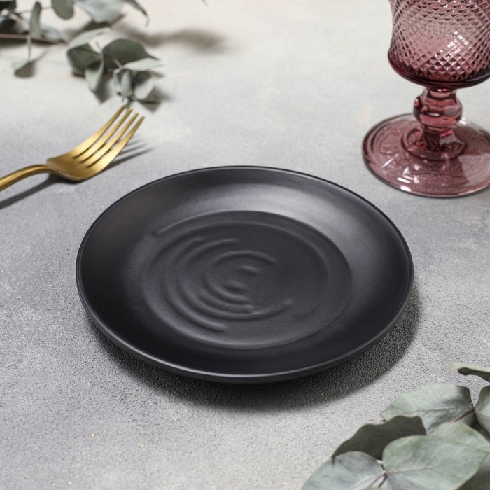 Тарелка «Чёрный Восток», d=15,5 см, цвет чёрный Тарелка «Чёрный Восток», d=15,5 см, цвет чёрный