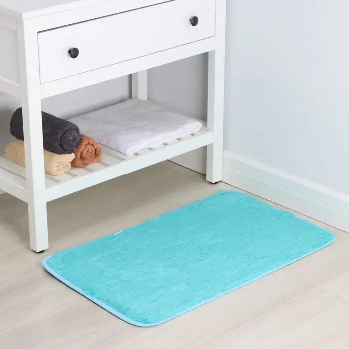 Коврик Доляна &laquo;Пушистик&raquo;, 50&times;80 см, лазурный