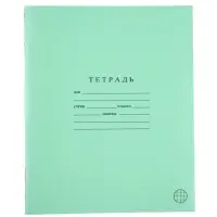 Тетрадь 24 листа в клетку &laquo;Однотонный. Зеленый&raquo;, пластиковая обложка, белизна 100%