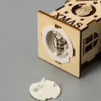 Ёлочная игрушка &laquo;Домик с колокольчиками&raquo;, 6&times;4.5&times;4.5 см, от батареек, свечение тёплое белое