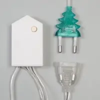 Гирлянда &laquo;Бахрома&raquo; 2.4&times;0.9 м с насадками &laquo;Колокольчики&raquo;, IP20, прозрачная нить, 138 LED, свечение мульти, 8 режимов, 220 В