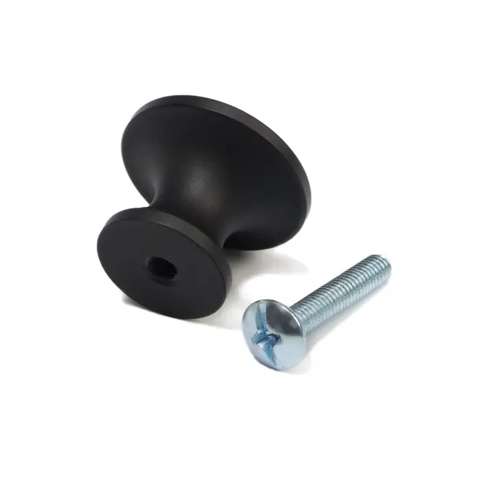 Ручка-кнопка CAPPIO RK148, d=24 мм, цвет черный Ручка-кнопка CAPPIO RK148, d=24 мм, цвет черный