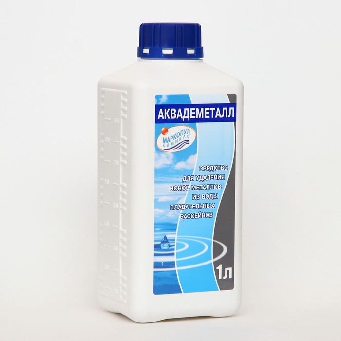 Жидкое средство для удаления ионов металлов из воды  Жидкое средство для удаления ионов металлов из воды "Аквадеметалл", флакон, 1 л