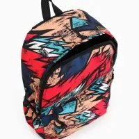 Рюкзак школьный &laquo;Абстракция&raquo; с карманами, 30&times;13&times;42 см, красный