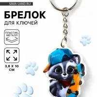 Брелок для ключей &laquo;Енот&raquo;, 3.8&times;10 см