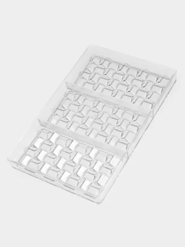 Форма для шоколада KONFINETTA &laquo;Инфинити&raquo;, 27.5&times;17.5&times;2.5 см, 3 ячейки 15.3&times;7.5&times;0.8 см, пластик, прозрачная