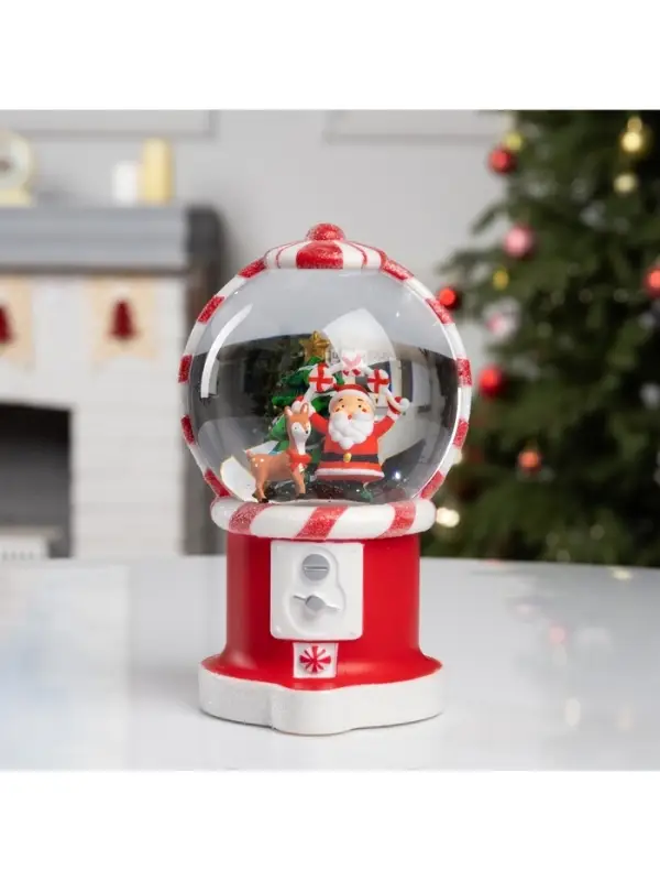 Светодиодная фигура &laquo;Новогодняя карамель&raquo;, 19.8&times;11.1&times;11.8 см, музыка, от батареек ААх3, USB, свечение тёплое белое